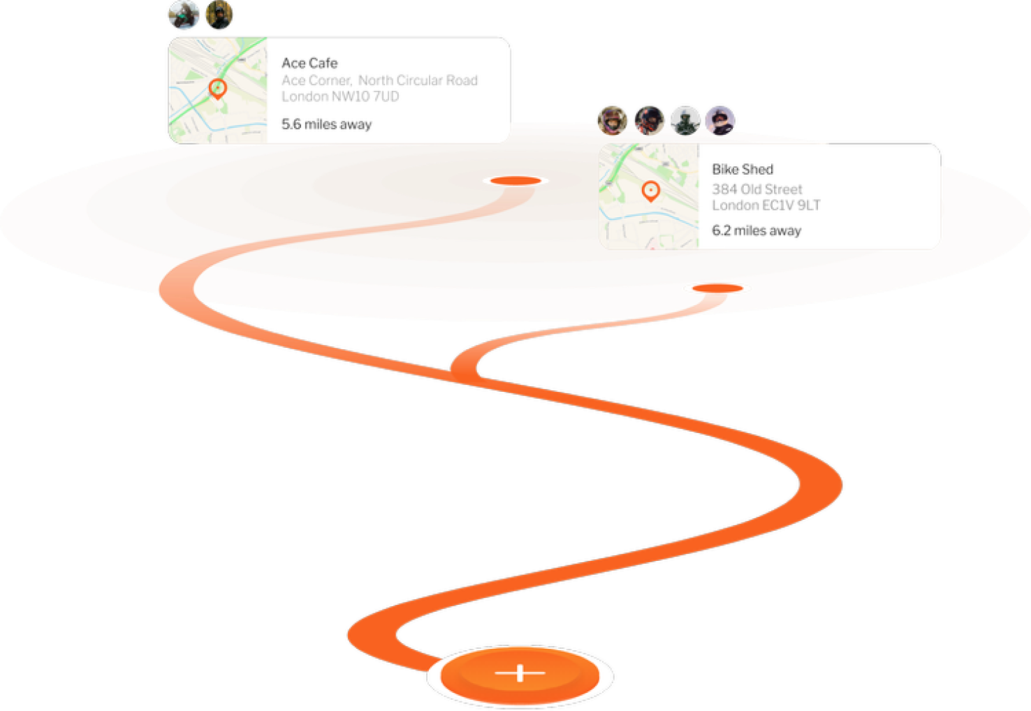 Map showing hangout locations near you